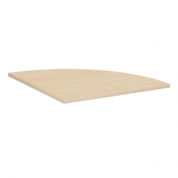 Verkettungsplatte, Viertelkreis 90° Komfort, Dekor Ahorn, BxT 800x800 mm