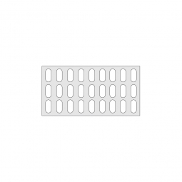 Gitterregalboden aus Kunststoff (Polystyrol), BxT 950x480 mm, bestehend aus 2 Bodensegmenten und 2 Trägerholmen