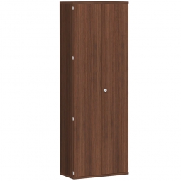Garderobenschrank PRO, Nussbaum, BxTxH 800x425x2304 mm, 2 Fachböden, 1 Kleiderstange