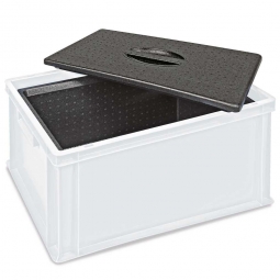Eurobehälter mit EPP-Isolierbox, geschlossen, LxBxH 600x400x320 mm, 34 Liter, weiß