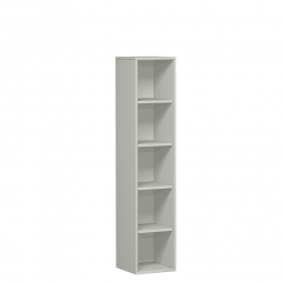 Büroregal PRO, 5 Ordnerhöhen, lichtgrau, BxTxH 800x425x1920 mm