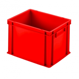 Euro-Geschirrkasten mit 2 Griffleisten, PP, LxBxH 400x300x280 mm, 27 Liter, rot