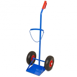 Stahlflaschenkarre für eine Flasche, BxTxH 435x485x1200 mm, Tragkraft 100 kg