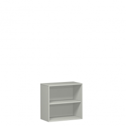 Büroregal PRO, 2 Ordnerhöhen, lichtgrau, BxTxH 1200x425x768 mm