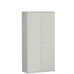 Garderobenschrank PRO, lichtgrau, BxTxH 1000x425x1920 mm, 5 Fachböden, 1 Kleiderstange