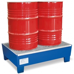 AW2S-O Auffangwanne mit feuerverzinktem Gitterrost, LxBxH 1235x815x350 mm, Auffangvolumen 200 Liter