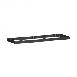 Metallsockel PRO, schwarz, BxH 1200x50 mm, mit Bodenausgleichsfüßen