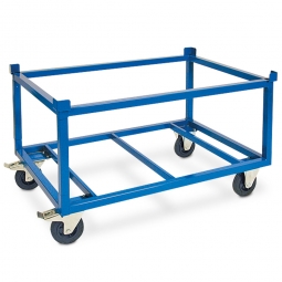 Fahrgestell für Paletten und Behälter, Ladefläche LxBxH 1210x1010x700 mm, Tragkraft 750 kg, Rad-Ø 160x50 mm, Vollgummibereifung