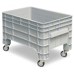 Volumenbox mit 4 Lenkrollen, 215 Liter, LxBxH 1030x630x675 mm, grau