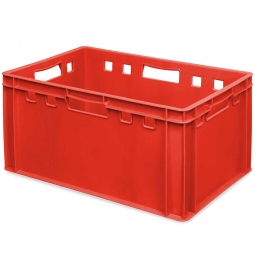 Euro Stapelbehälter E3, LxBxH 600x400x300 mm, PE-HD, 60 Liter, rot