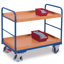 Etagenwagen mit 2 Tabletts, LxBxH 1060x600x990 mm, Tragkraft 250 kg