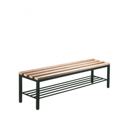 Freistehende Sitzbank mit Schuhrost, LxTxH 1500x355x420 mm