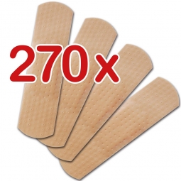 Set 6x Nachfüllpack Pflasterstrips für Pflasterspender-B, 270x "wasserfest", BxL 25x72 mm, einzeln verpackt