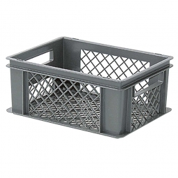 Eurobehälter mit 2 Durchfassgriffen, LxBxH 400x300x175 mm, 16 Liter, grau