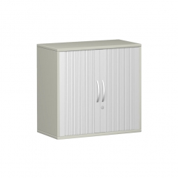 Querrollladenschrank PRO 2 Ordnerhöhen, lichtgrau, BxTxH 800x425x768 mm
