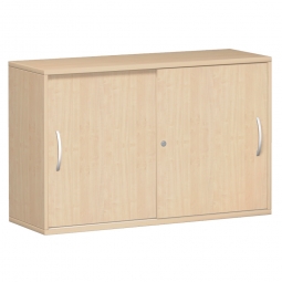 Anstell-Schiebetürenschrank PRO, 2 Ordnerhöhen, Ahorn, BxTxH 1600x425x720 mm