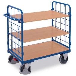 Etagenwagen mit 2 Wänden und 3 Böden, LxBxH 1385x820x1220 mm, Tragkraft 500 kg