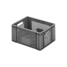 Euro-Stapelbehälter, LxBxH 400x300x195 mm, 18 Liter, grau