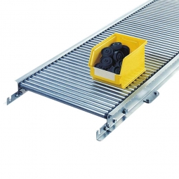 Klein-Rollenbahn, LxB 2000x540 mm, Bahnbreite: 500 mm, Achsabstand: 50 mm, Tragrollen Ø 20x1,0 mm