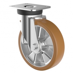 Schwerlast-Lenkrolle, Polyurethan, Rad-ØxB 125x54 mm, Tragkraft 720 kg