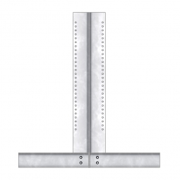 Kragarmregalständer, doppelseitig, TxH 1366x2000 mm, Nutztiefe 2x 600 mm