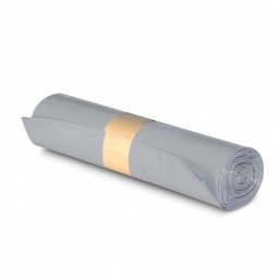 Müllsäcke, grau, 100 Liter, Stärke 20 µm, VE = 50 Stück, BxH 780x990 mm, Polyethylen-Kunststoff (LDPE), grau