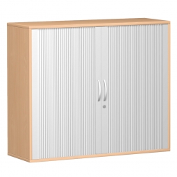 Querrollladenschrank PRO 3 Ordnerhöhen, Buche, BxTxH 1600x425x1152 mm