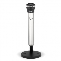 Edelstahl-Standaschenbecher "Infinity™", silber, HxT 1000x400 mm, Inhalt 4,9 Liter