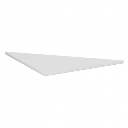 Verkettungsplatte ELEGANCE Dreieck 90°, Dekor Lichtgrau, BxT 800x800 mm