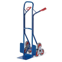 Treppenkarre aus Stahl, Vollgummibereifung, BxTxH LxBxH 580x630x1300 mm, Tragkraft 150 kg