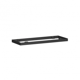 Metallsockel PRO, schwarz, BxH 1000x50 mm, mit Bodenausgleichsfüßen