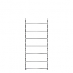Ordnerregal mit 7 Böden, glanzverzinkt, Schraubsystem, BxTxH 1000x600x2550 mm