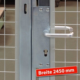 Maschinenschutz-Schiebetür, Türbreite 2450 mm, Öffnungsmaß 2400 mm