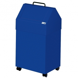 Wertstoffsammler, Inhalt 45 Liter, fahrbar, BxTxH 330x310x710 mm, enzianblau