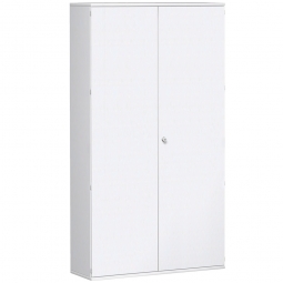 Garderobenschrank PRO, weiß, BxTxH 1200x425x2304 mm, 7 Fachböden, 1 Kleiderstange