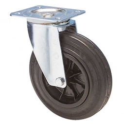 Transportgeräte-Lenkrolle, Rad-ØxB 125x37,5 mm, Tragkraft 100 kg, schwarz