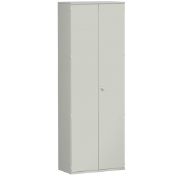 Garderobenschrank PRO, lichtgrau, BxTxH 800x425x2304 mm, 2 Fachböden, 1 Kleiderstange