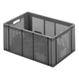 Euro-Stapelbehälter, LxBxH 600x400x275 mm, 54 Liter, grau