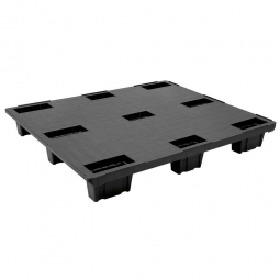 Leichtpalette im Industriemaß LxBxH 1200x1000x153 mm, geschlossen, schwarz