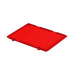 Scharnierdeckel für Euro-Stapelbehälter, LxB 400x300 mm, rot