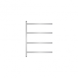 Edelstahl-Steck-Anbauregal, BxTxH 1175x500x1600 mm, mit 4 Regalböden T: 450 mm
