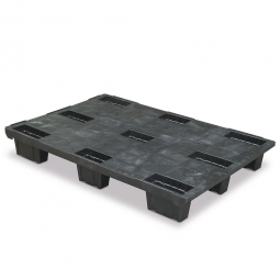 Euro-Leichtpalette im Euromaß, schwarz, LxBxH 1200x800x153 mm, Deckfläche geschlossen