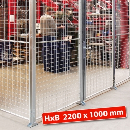 Maschinengitter-Grundelement, 2200 mm hoch, Wandbreite 1000 mm