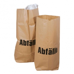 Papier-Abfallsack, 120 Liter, Stärke 70g/m², BxH 700x950 mm, braun, (VE = 100 Stück)