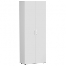 Flügeltürenschrank mit 6 Ordnerhöhen "Flex", lichtgrau, BxTxH 800x425x2160 mm