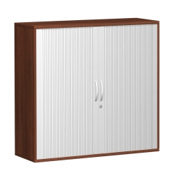 Querrollladenschrank PRO 3 Ordnerhöhen, Nussbaum, BxTxH 1200x425x1152 mm
