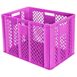 Bäckerkiste mit 4 Durchfassgriffen, LxBxH 600x400x410 mm, 83 Liter, violett