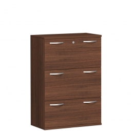 Hängeregistraturschrank PRO, 3OH, Nussbaum, BxTxH 800x425x1152 mm
