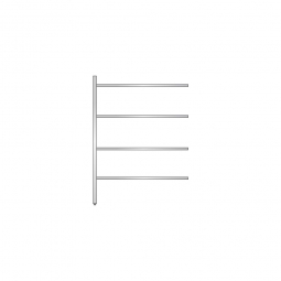 Aluminium-Anbauregal mit 4 geschlossenen Regalböden, Stecksystem, BxTxH 1175x500x1600 mm, Nutztiefe 440 mm