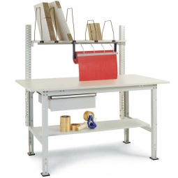 Komplett-Packtisch, lichtgrau, BxTxH 1500x800x760-870 mm